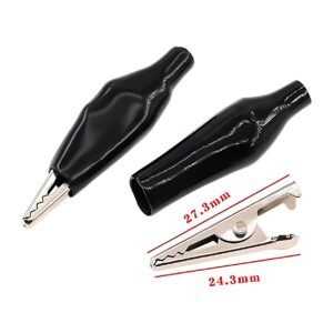 Alligator Clip 28mm (Black) (Pack of 10)